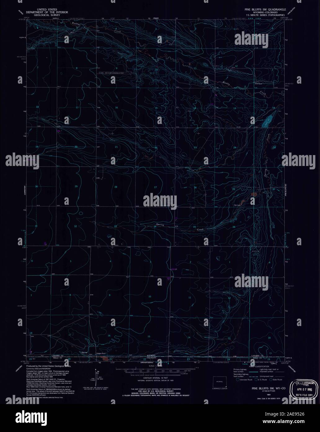 Map of pine bluffs hires stock photography and images Alamy