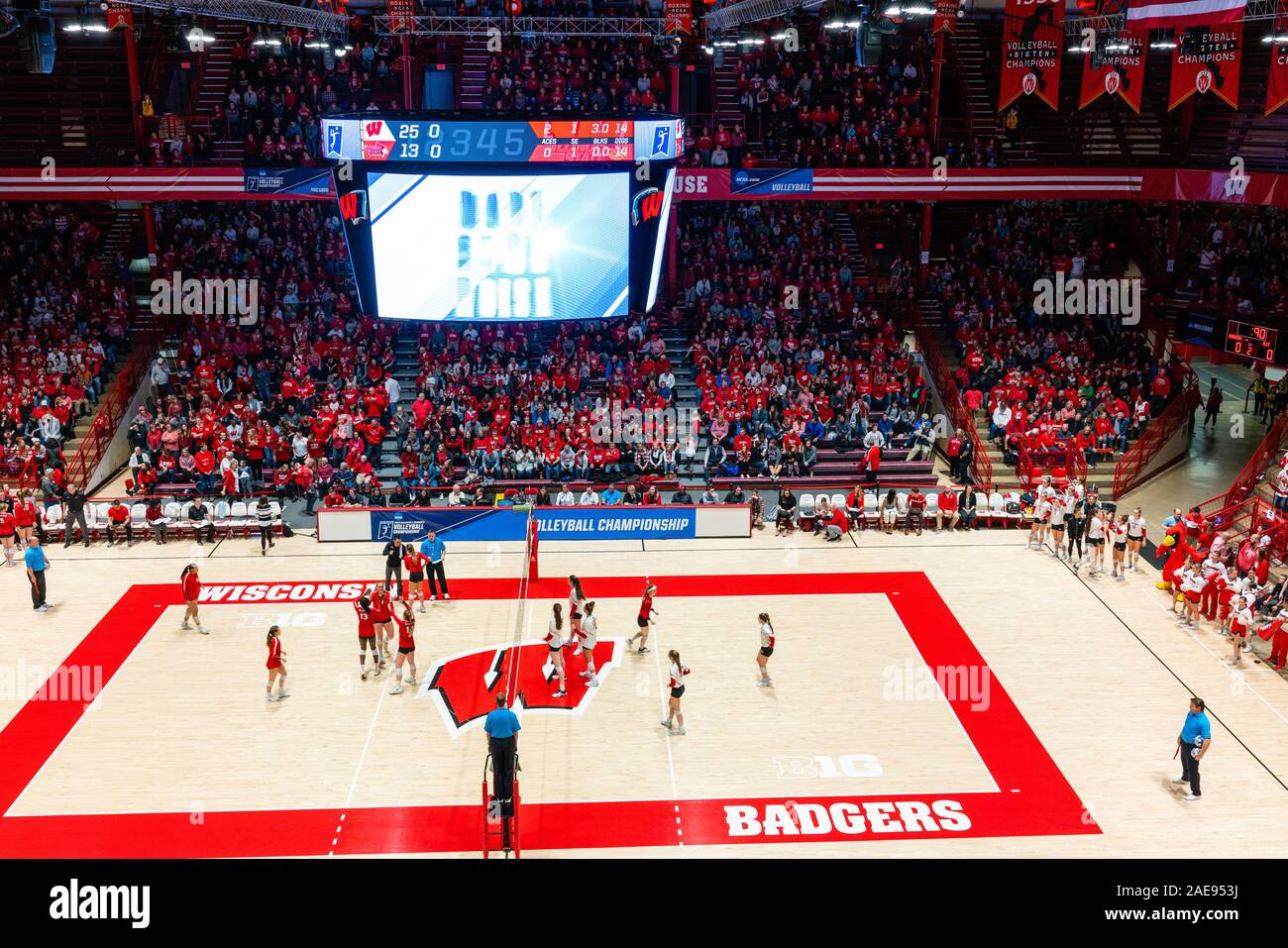 The University of WisconsinMadison women's volleyball team plays the