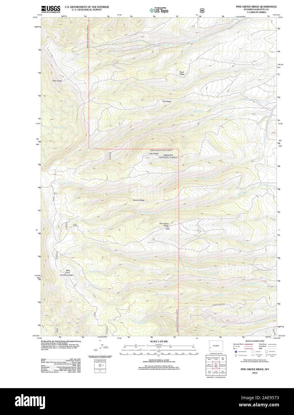 Map of pine ridge hires stock photography and images Alamy