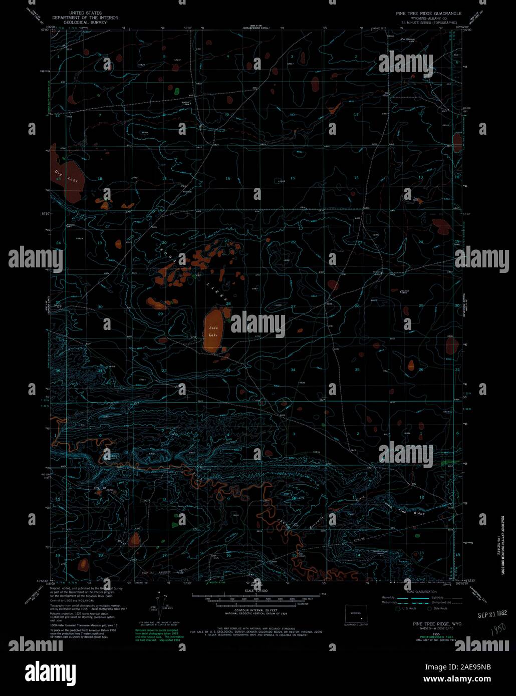 Map of pine ridge hires stock photography and images Alamy