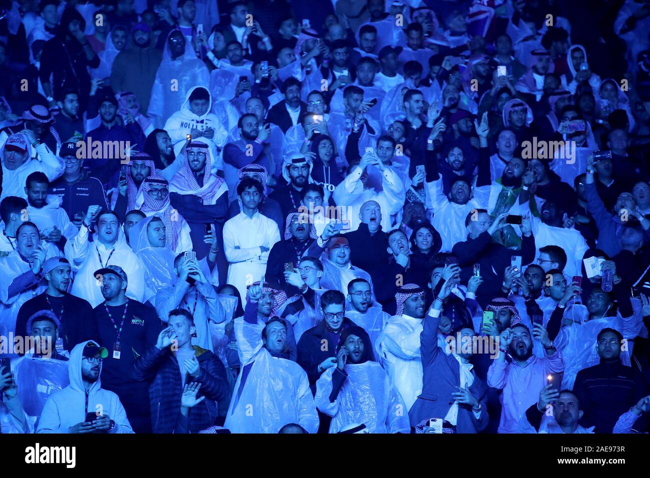 boxing fans in the stands at the Diriyah Arena, Diriyah, Saudi Arabia Stock Photo Alamy