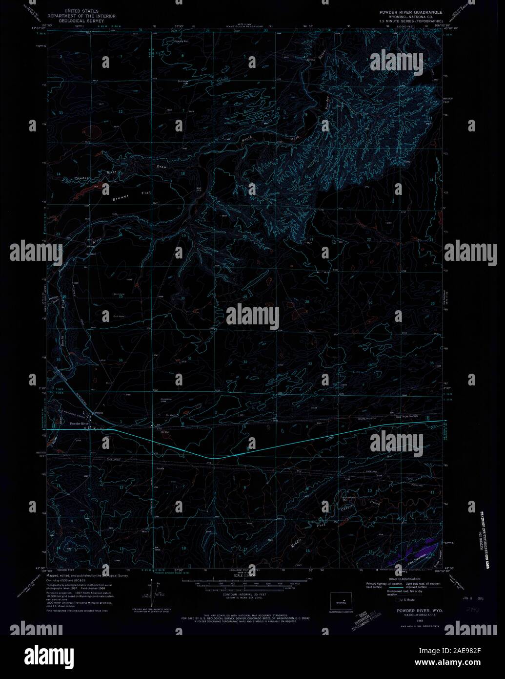 Map of powder river hires stock photography and images Alamy