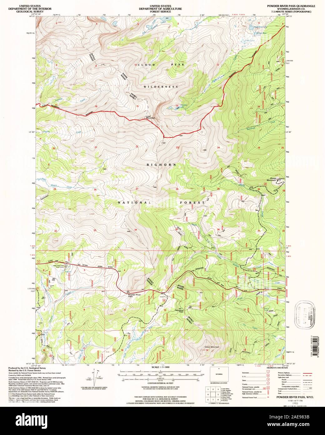WY Powder River Pass 340946 1993 24000 Restoration Stock Photo Alamy