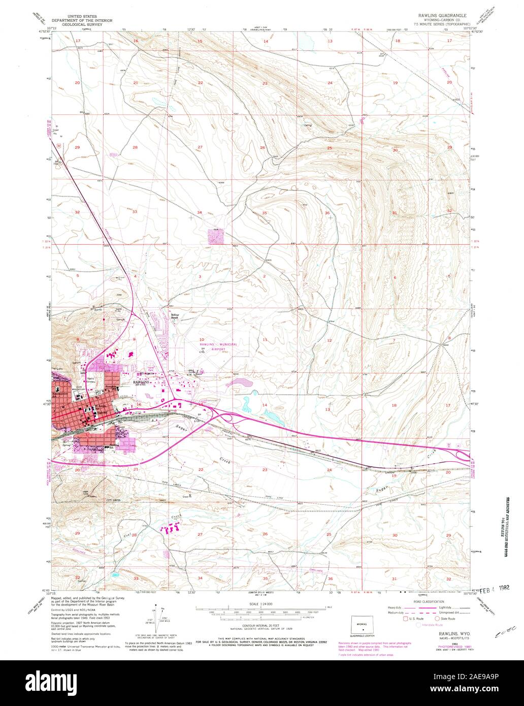 WY Rawlins 341013 1953 24000 Restoration Stock Photo Alamy