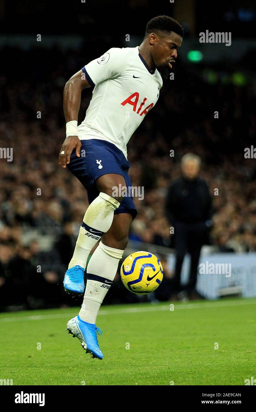 London, UK. 07th Dec, 2019. Serge Aurier of Tottenham Hotspur in action. EPL Premier League match, Tottenham Hotspur v Burnley at the Tottenham Hotspur Stadium in London on Saturday 7th December 2019. this image may only be used for Editorial purposes. Editorial use only, license required for commercial use. No use in betting, games or a single club/league/player publications . pic by Steffan Bowen/Andrew Orchard sports photography/Alamy Live news Credit: Andrew Orchard sports photography/Alamy Live News Stock Photo