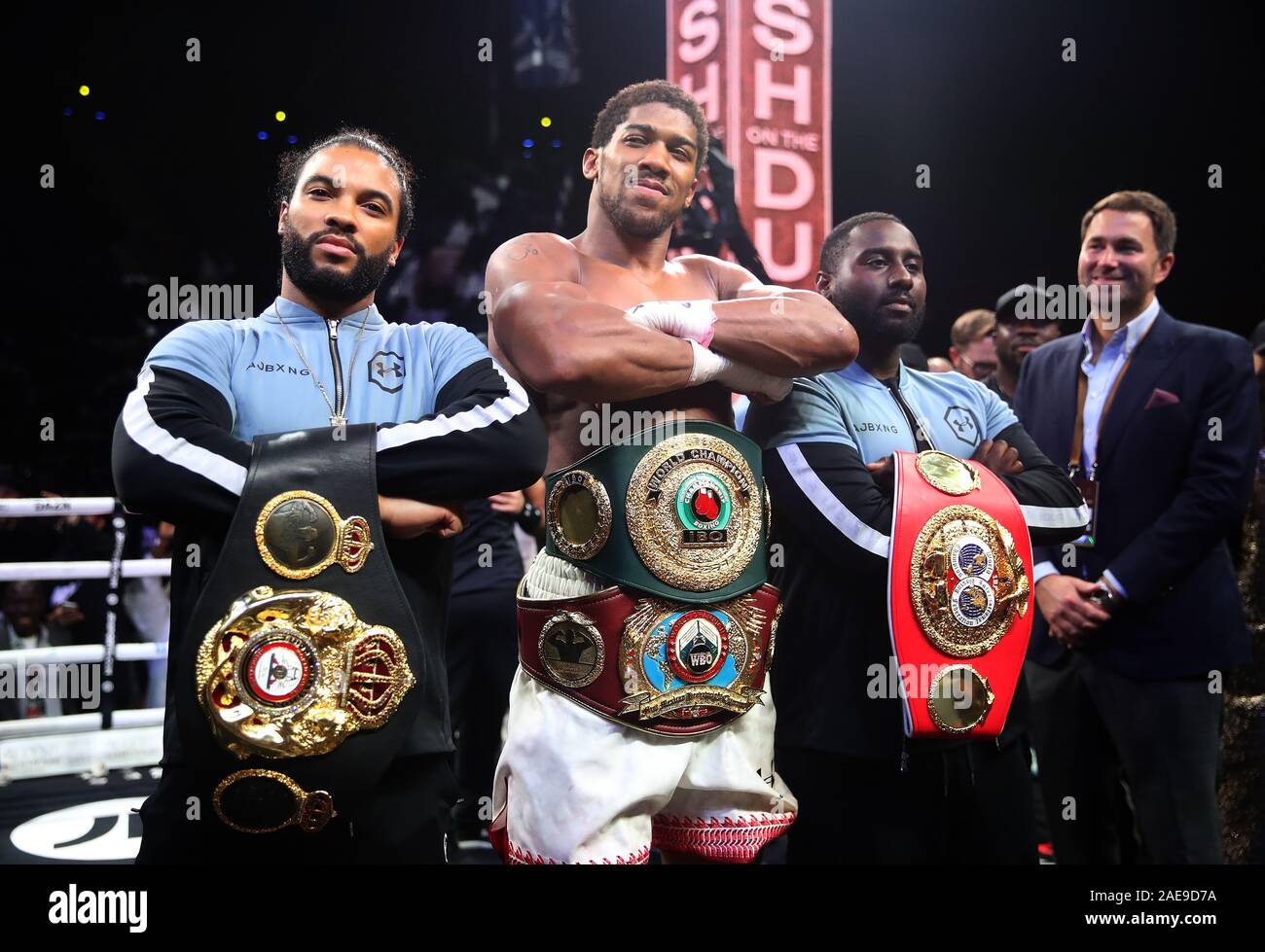 Anthony Joshua after reclaiming the IBF, WBA, WBO & IBO World Heavyweight  Championship belts from Andy Ruiz (not pictured) at the Diriyah Arena,  Diriyah, Saudi Arabia Stock Photo - Alamy