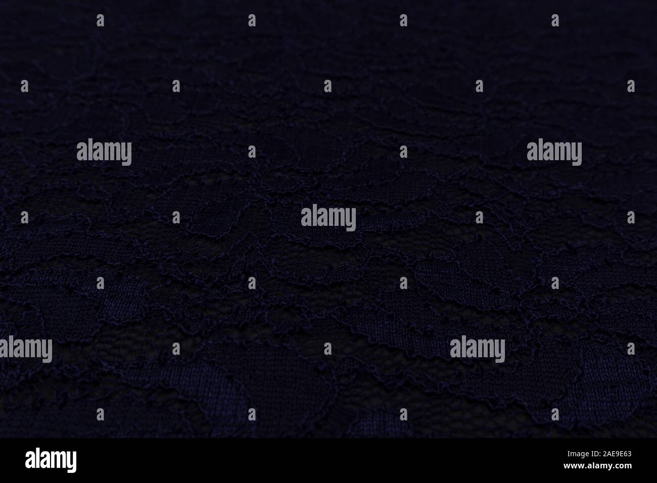 Creative blue fabric with floral pattern and textile texture background Stock Photo
