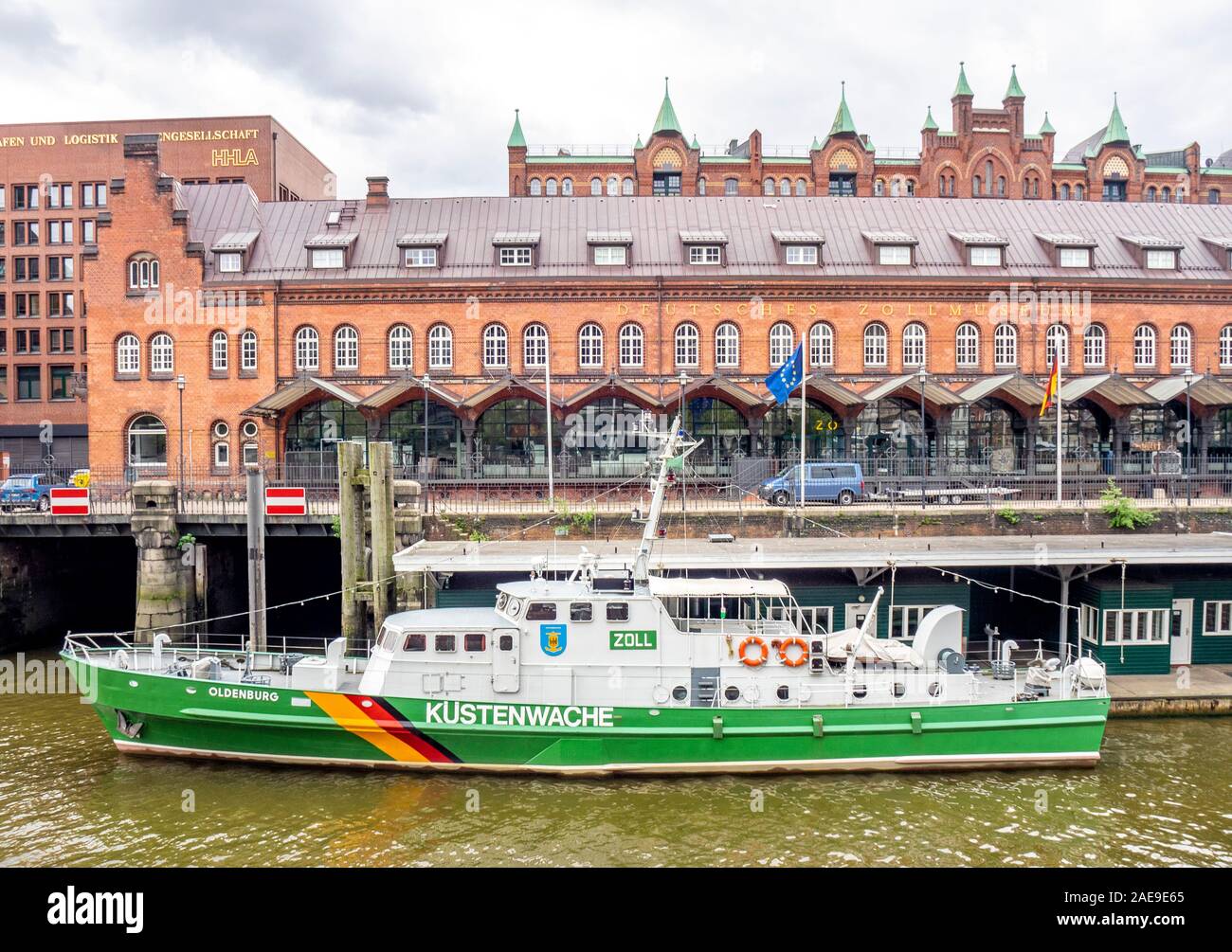 Customs boat Oldenburg now part of German Customs Museum on Zoll Canal