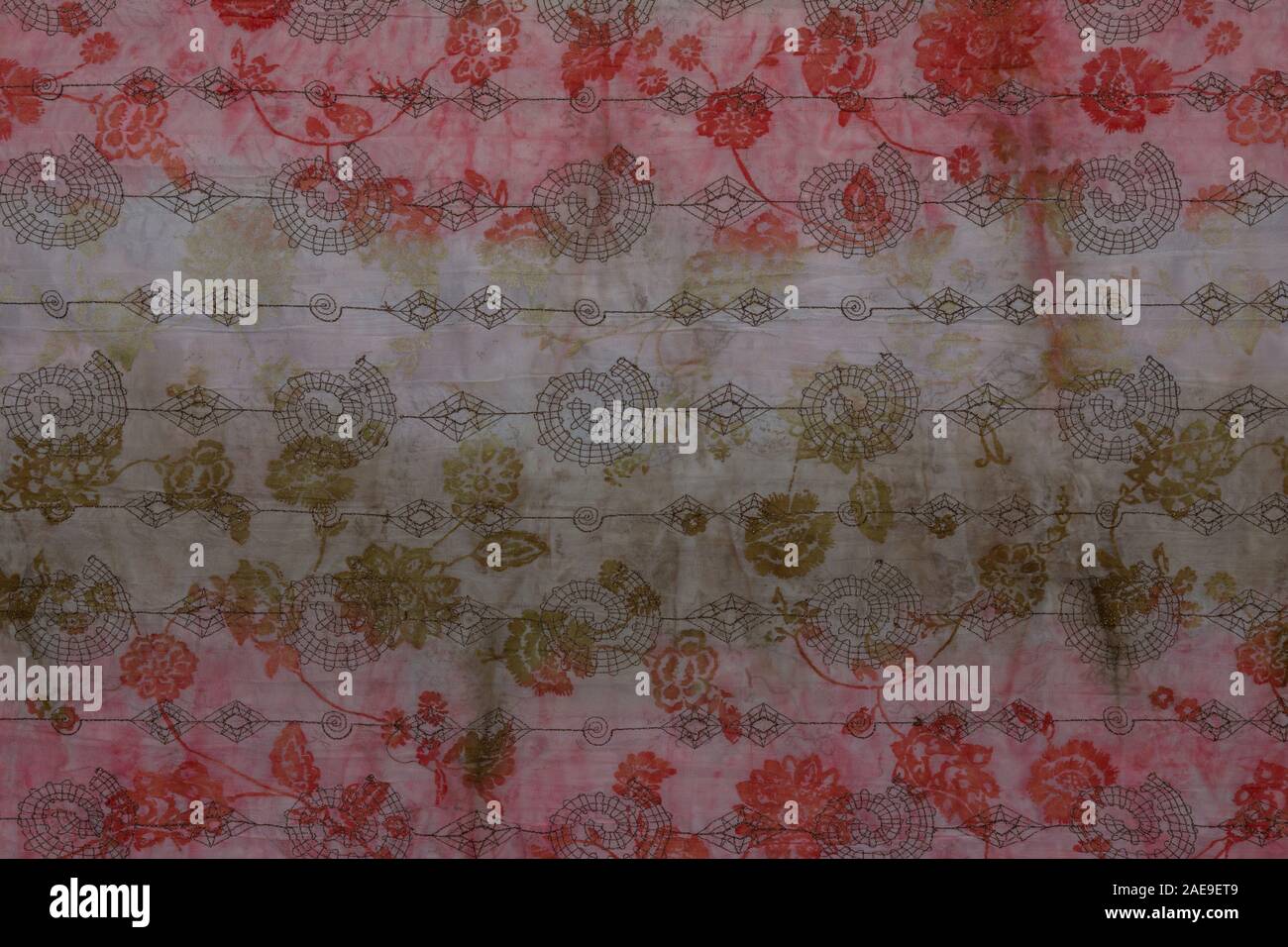 Beautiful fabric with mysterious pattern and textile texture background ...