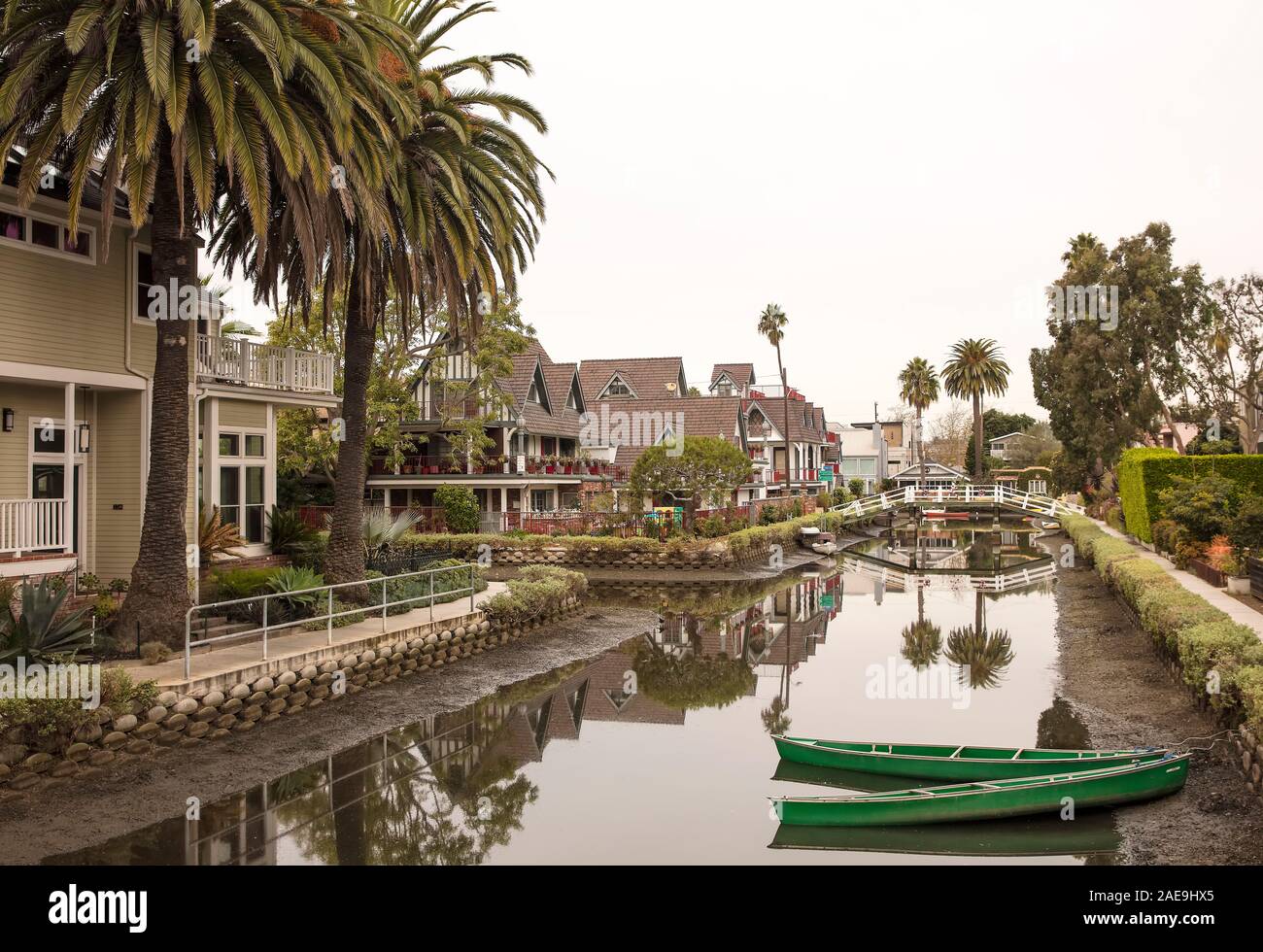 Canal in the Venice area of Los Angeles, California, USA Stock Photo