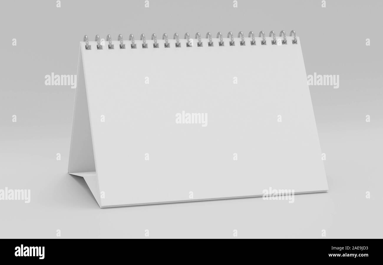 ring note book stand up mock up blank empty cardboards with space for your content 3d illustration render Stock Photo