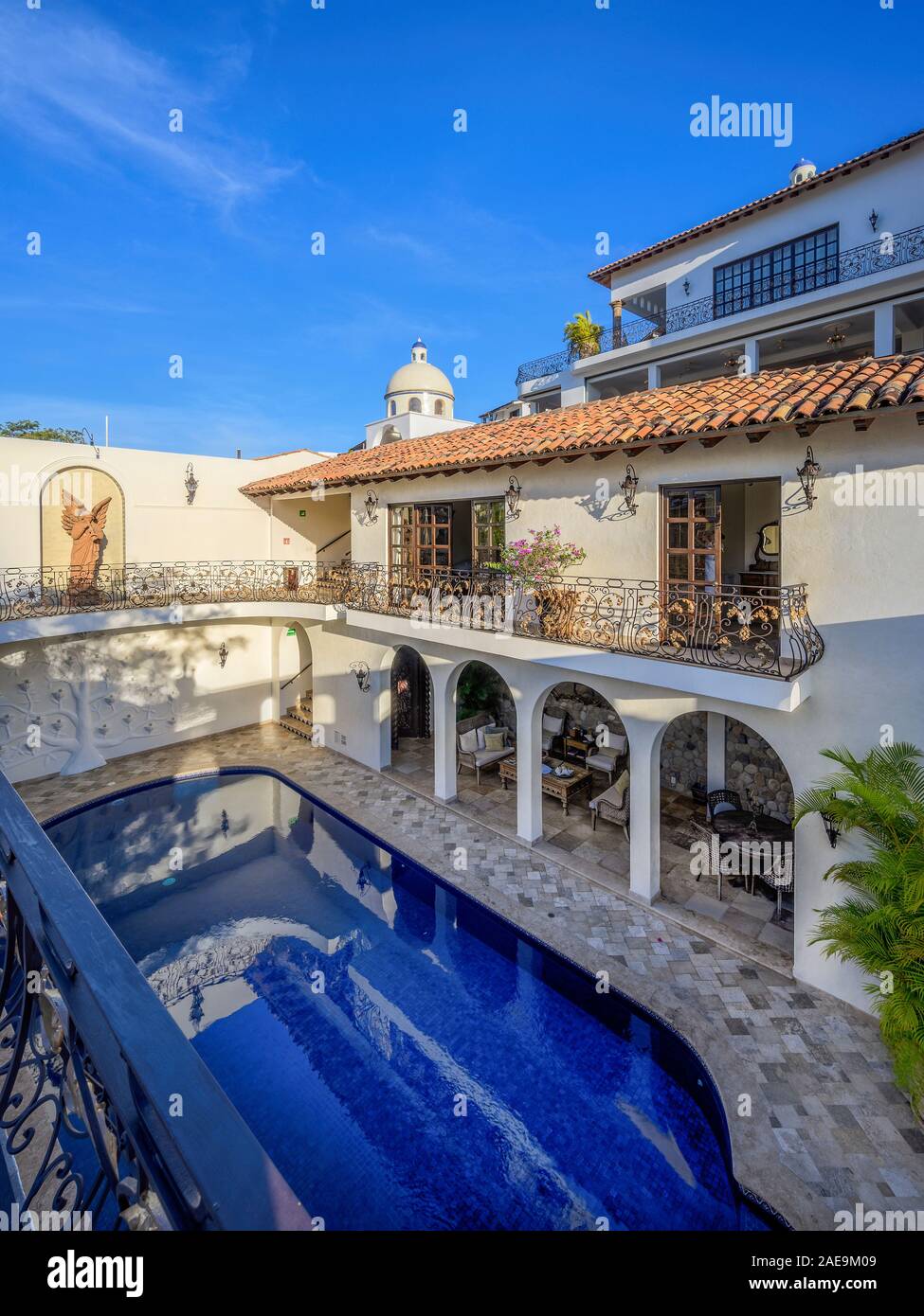 Casa Kimberly: swimming pool; Puerto Vallarta, Jalisco, Mexico. Stock Photo