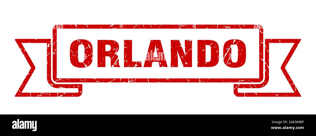 Orlando ribbon. Red Orlando grunge band sign Stock Vector Image & Art ...