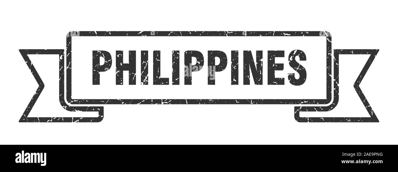 philippines-ribbon-black-philippines-grunge-band-sign-stock-vector