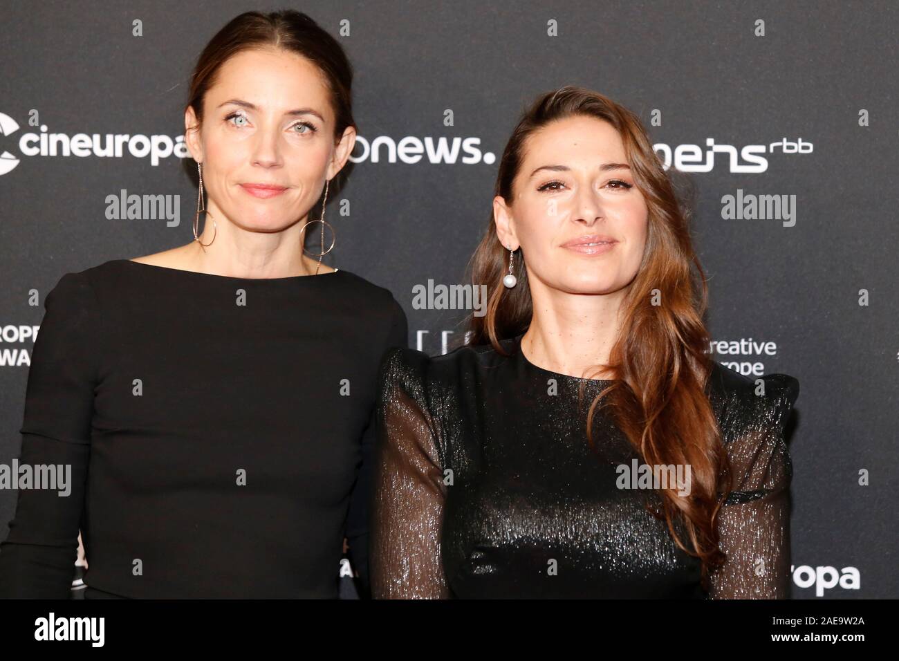 Berlin, Germany. December 7th, 2019. 32nd European Film Awards Ceremony at Haus der Berliner Festspiele in Berlin, Germany. Pictured: film director Tuva Novotny and actress Pia Tjelta  © Piotr Zajac/Alamy Live News Stock Photo
