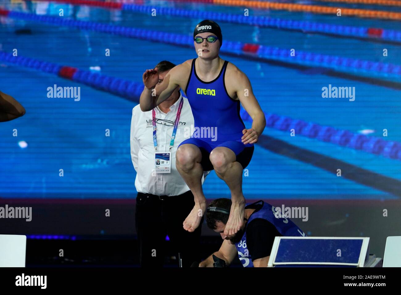 Mona Mc Sharry (IRE) uring LEN European Short Course Swimming Championships  2019 on December 7. 2019 in Tollcross Stadium in Glasgow (UK) Photo:  SCS/Soenar Chamid/AFLO (HOLLAND OUT Stock Photo - Alamy