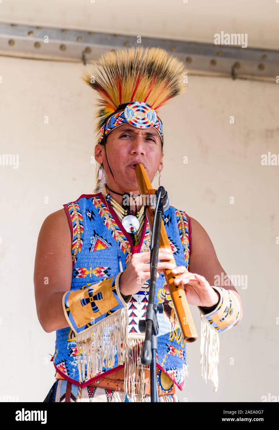 Pueblo Grande Indian Market Tony Duncan Flutist Hoop Dancer 