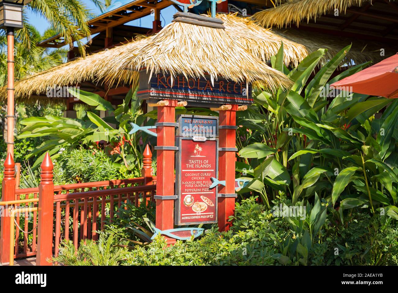 Kohola Reef Restaurant and Social Club at Volcano Bay, Universal Orlando Resort, Florida, USA Stock Photo