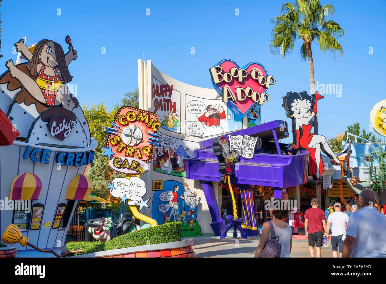 Betty Boop Store, Shop and Comic Strip Cafe, Islands of Adventure, Universal Studios Resort, Orlando, Florida, USA Stock Photo