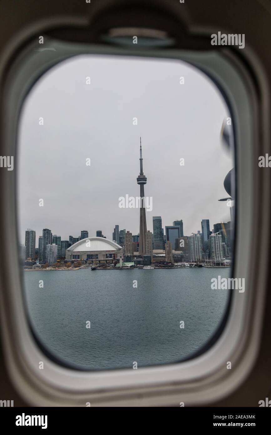 Toronto, ON / Canada - March 31 2018: Landing in Toronto Downtown Stock Photo