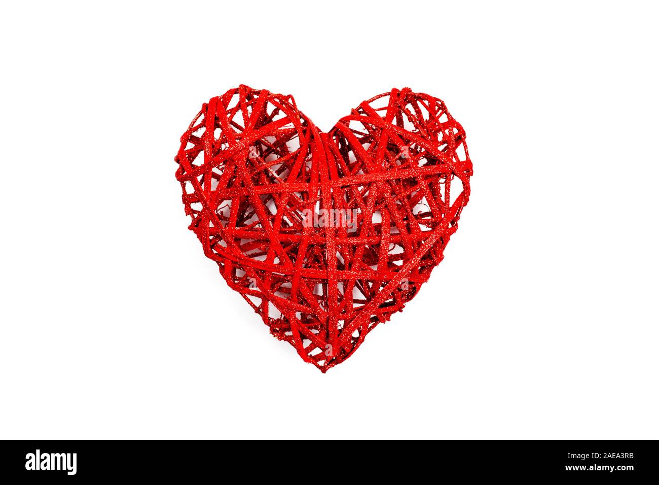 Red heart isolated on white background. Valentines day concept Stock ...