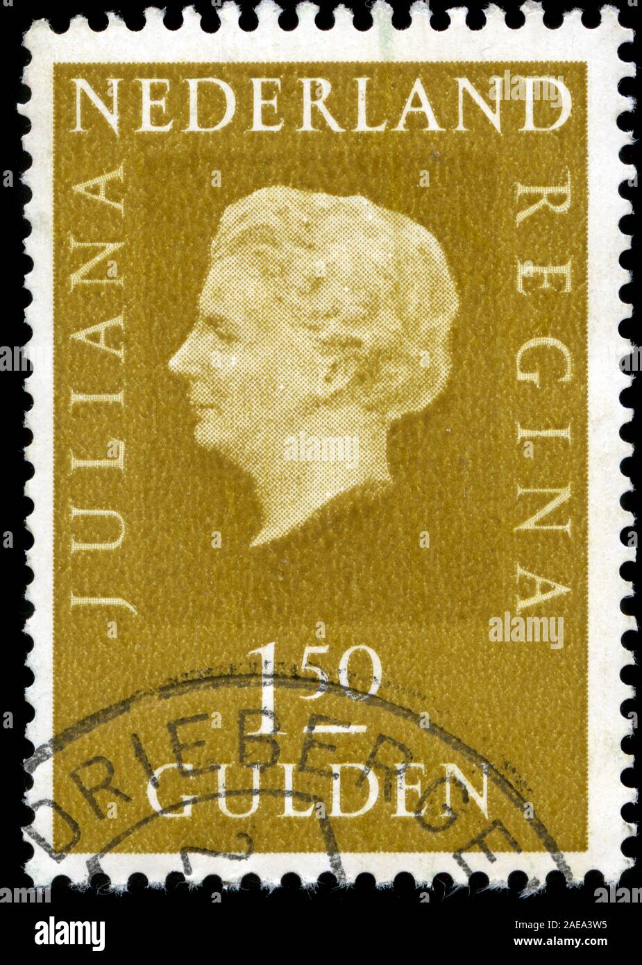 Postage stamp from the Netherlands in the Queen Juliana- Type 'Regina' series issued in 1981 Stock Photo