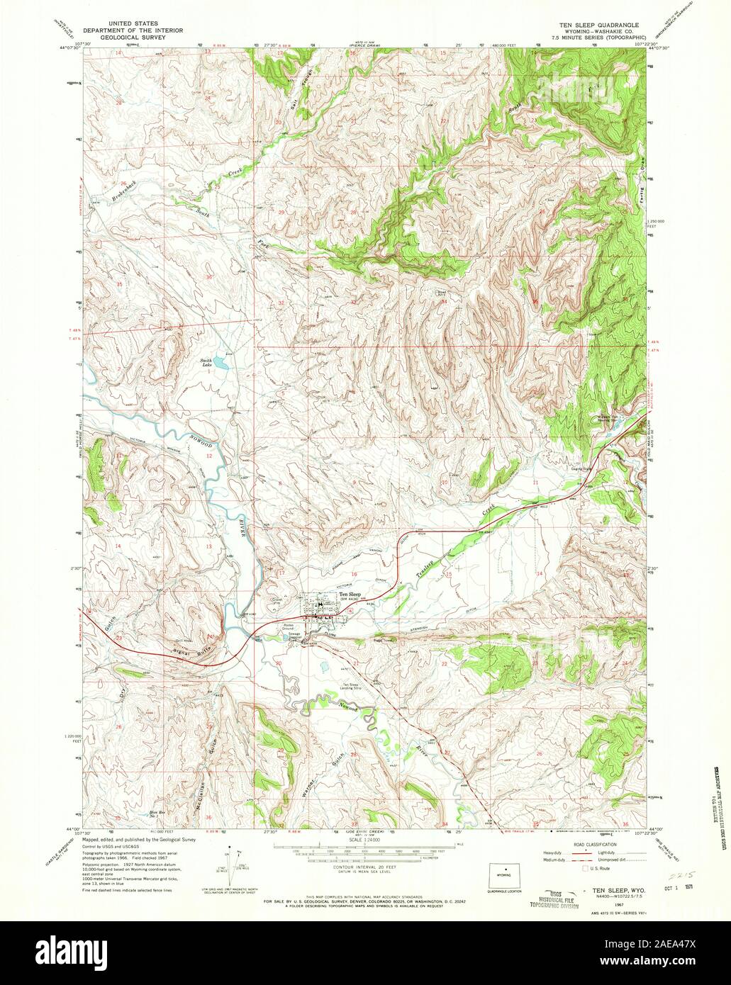 Map of ten sleep hires stock photography and images Alamy