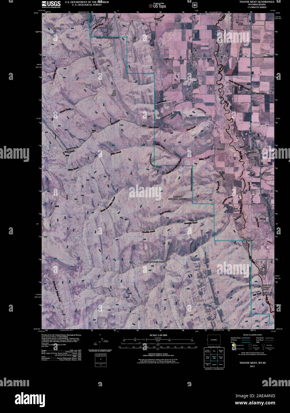 Map of thayne hires stock photography and images Alamy