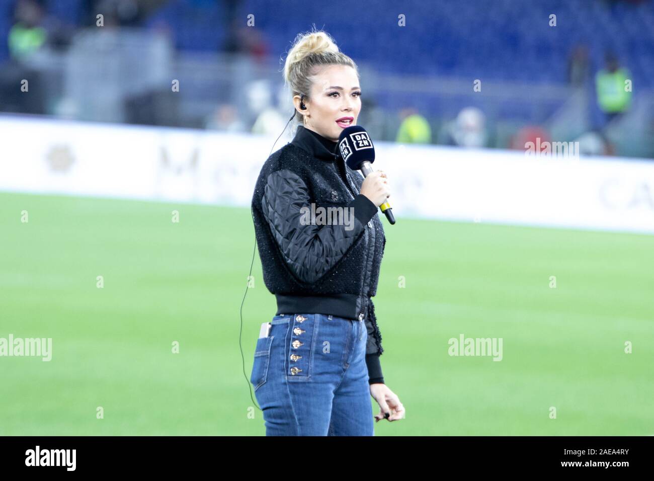 Rome, Italy. 07th Dec, 2019. The TV journalist Diletta Liotta attends the  Serie A match between SS Lazio and Juventus at Stadio Olimpico Credit: SOPA  Images LimitedAlamy Live News Stock Photo -