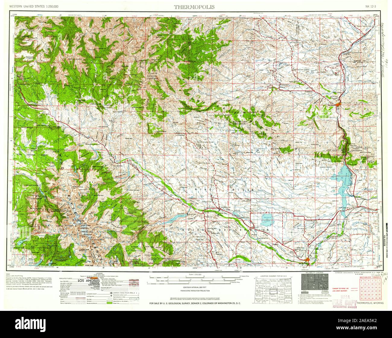 WY Thermopolis 342612 1958 250000 Restoration Stock Photo Alamy