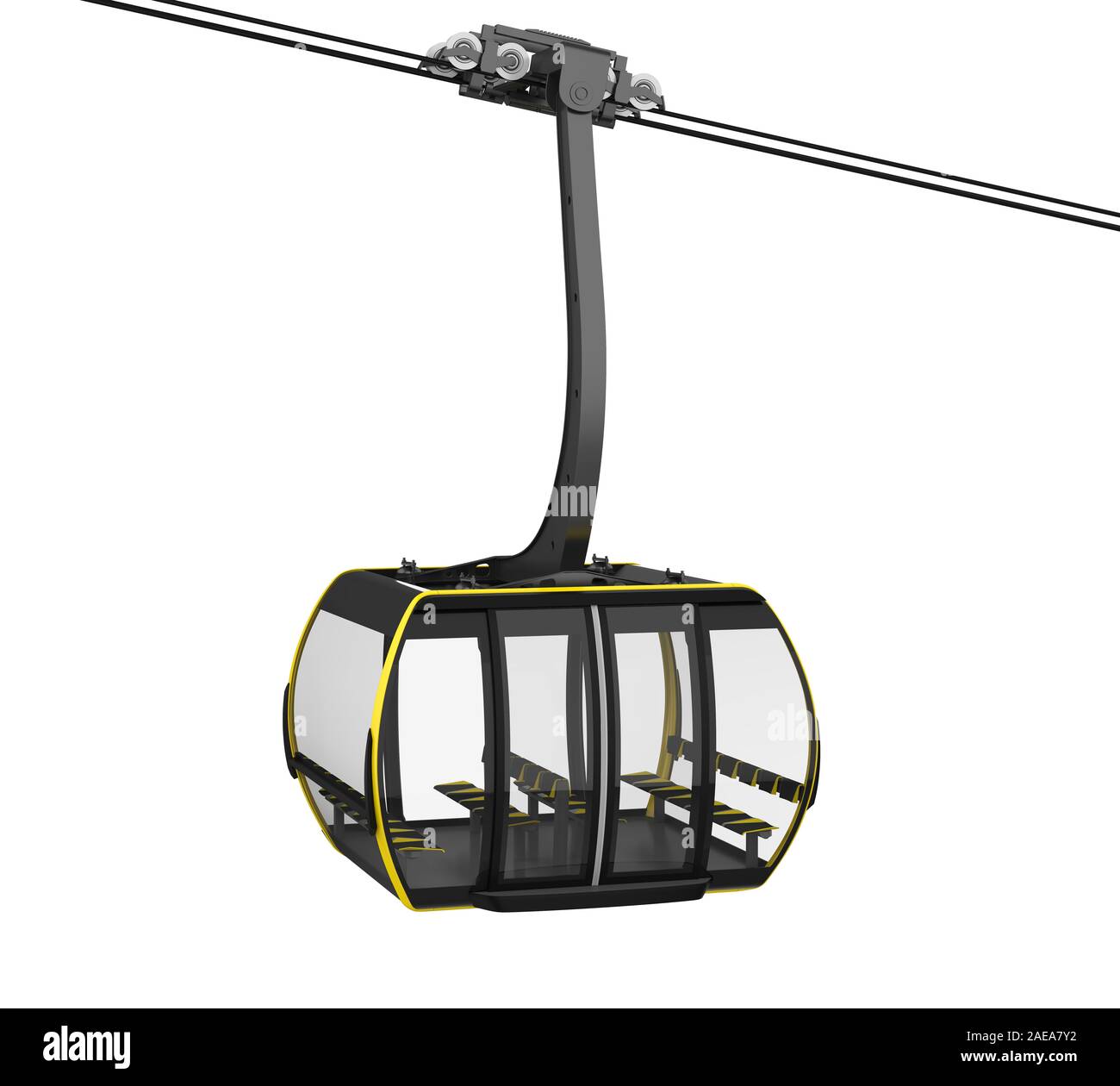 Gondola Lift Cable Car Isolated Stock Photo Alamy