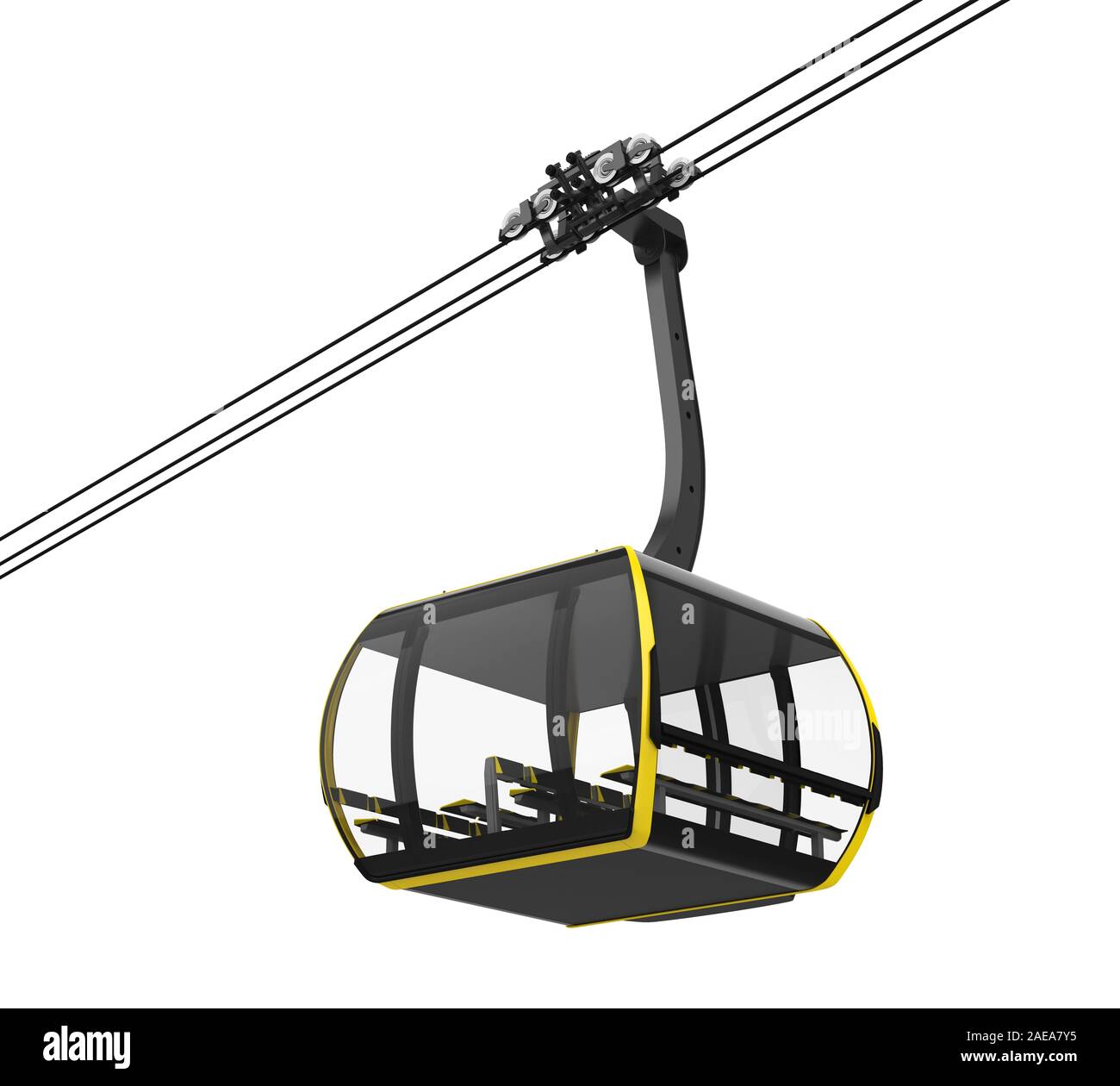 Gondola Lift Cable Car Isolated Stock Photo Alamy
