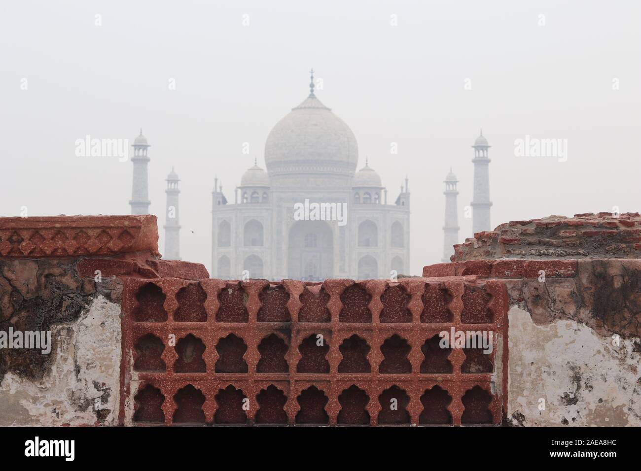 View Of Taj Mahal With Part Of Unfinished Black Taj In Mehtab Bagh 