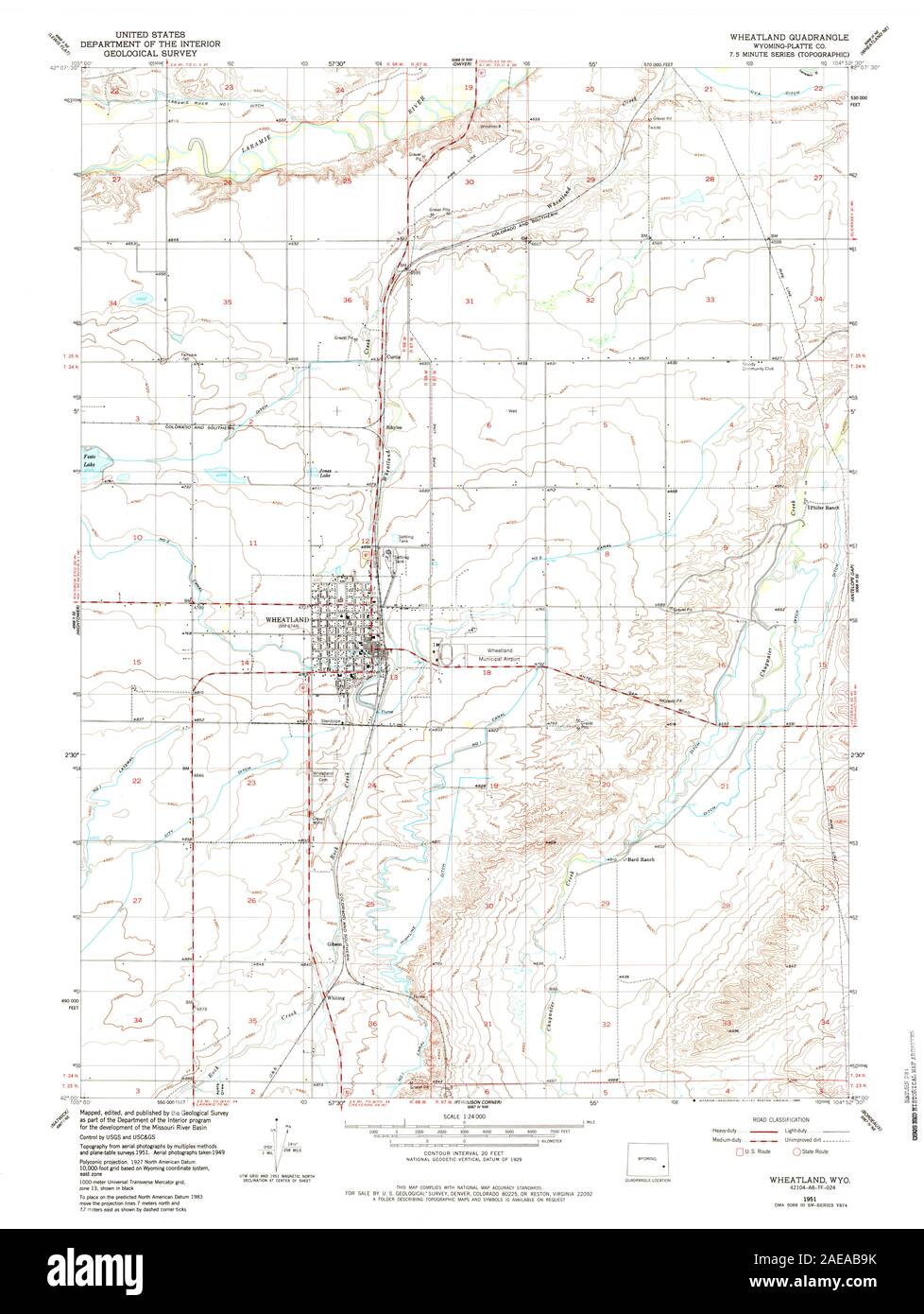 Map of wheatland Cut Out Stock Images & Pictures - Alamy