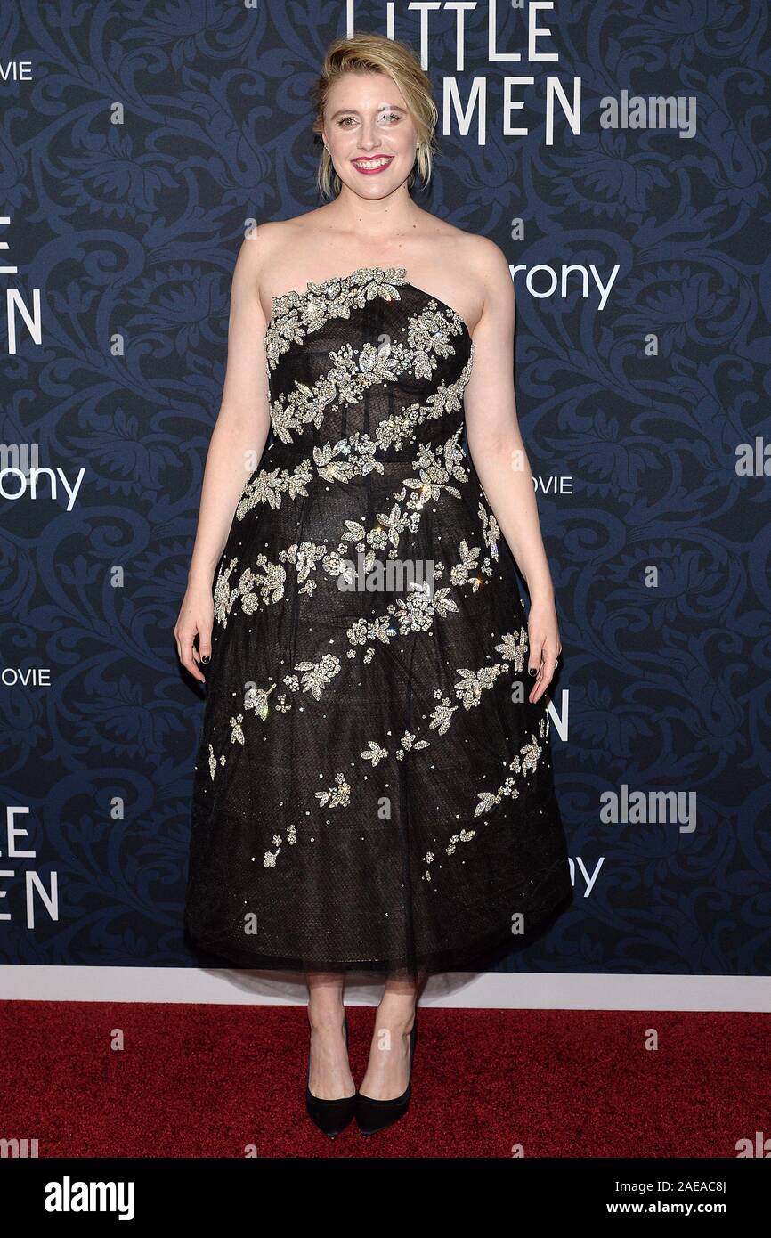 Director Greta Gerwig attends the “Little Women” World Premiere held at the Museum of Modern Art (MoMA) in New York, NY, December 7, 2019. Stock Photo