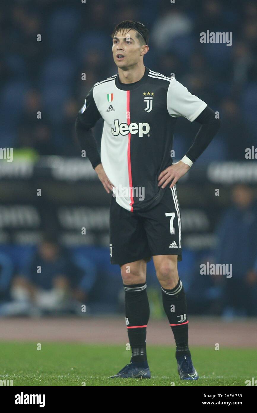 Rome, Italy. 07th Dec, 2019. Rome, Italy - December 7, 2019: CR7 CRISTIANO  RONALDO (JUVENTUS) in action during the Italian Serie A football match SS  Lazio vs FC Juventus, at Olympic Stadium