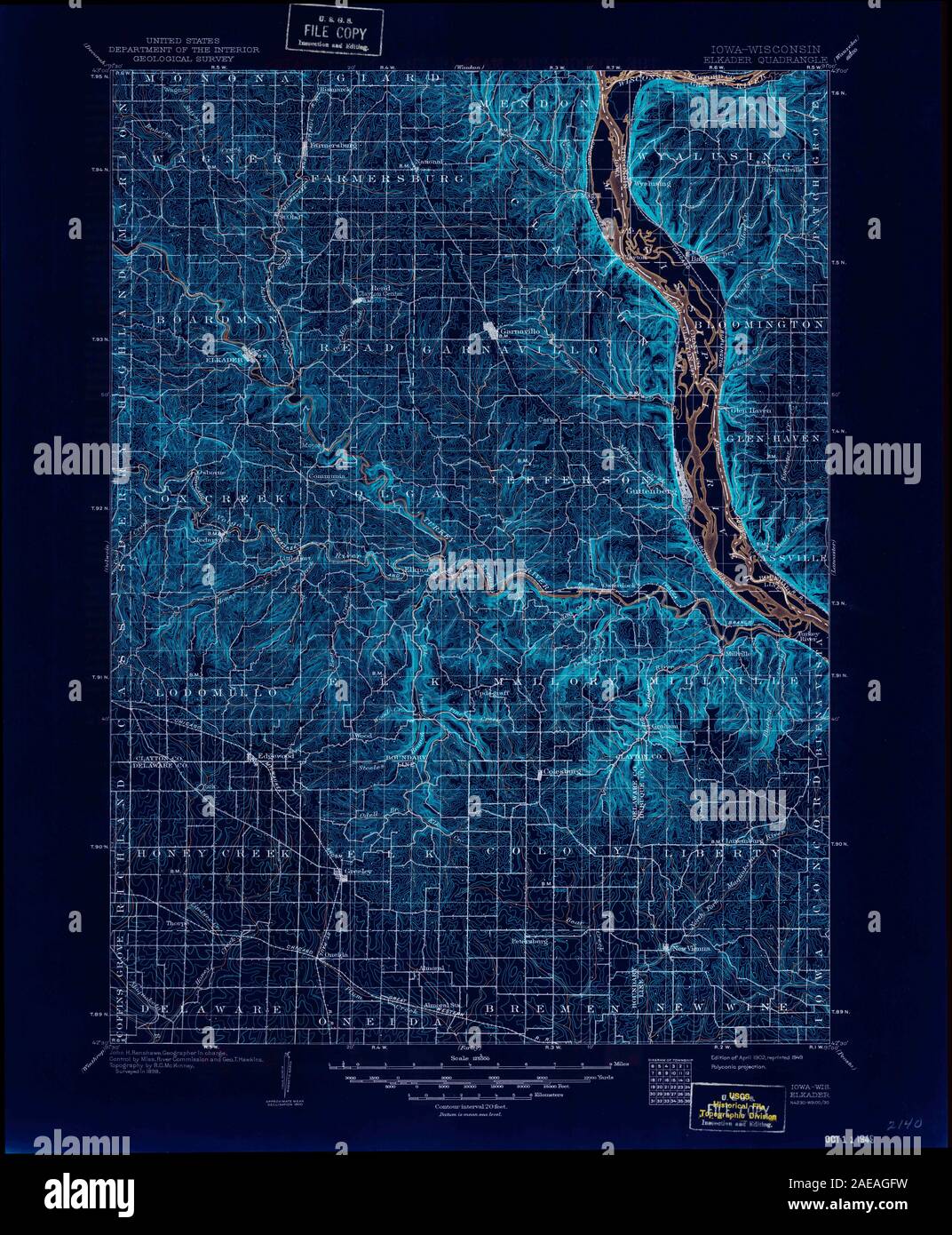 IA Elkader 174612 1902 125000 Inverted Restoration Stock Photo Alamy