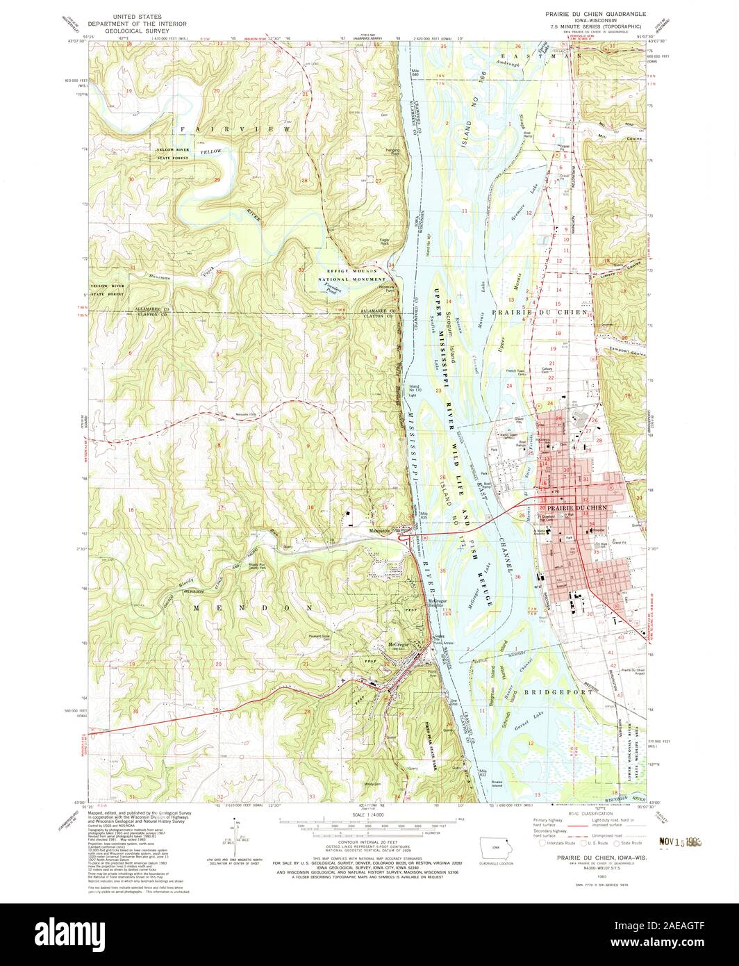 Prairie du chien map hires stock photography and images Alamy