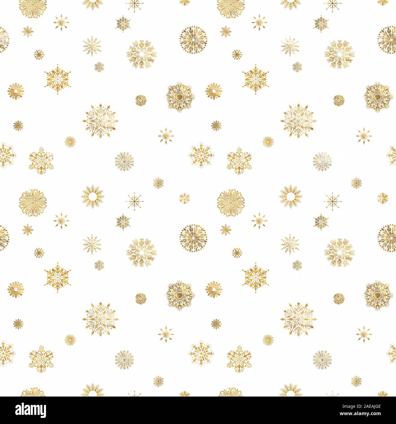 Christmas Festive Background With Gold Glitter Snowflakes Stock Photo ...