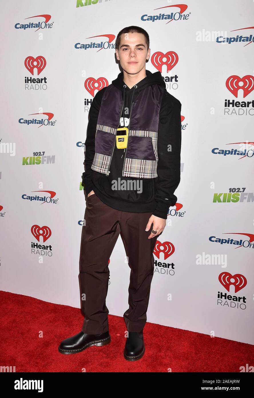 INGLEWOOD, CA - DECEMBER 06: AJ Mitchell attends 102.7 KIIS FM's Jingle Ball 2019 Presented by Capital One at the Forum on December 6, 2019 in Los Angeles, California. Stock Photo