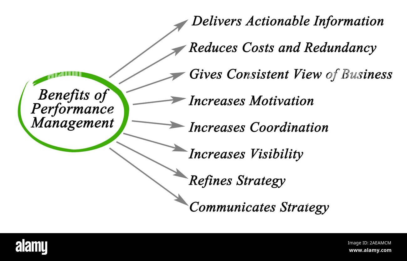 Diagram of Performance Management System Stock Photo - Alamy