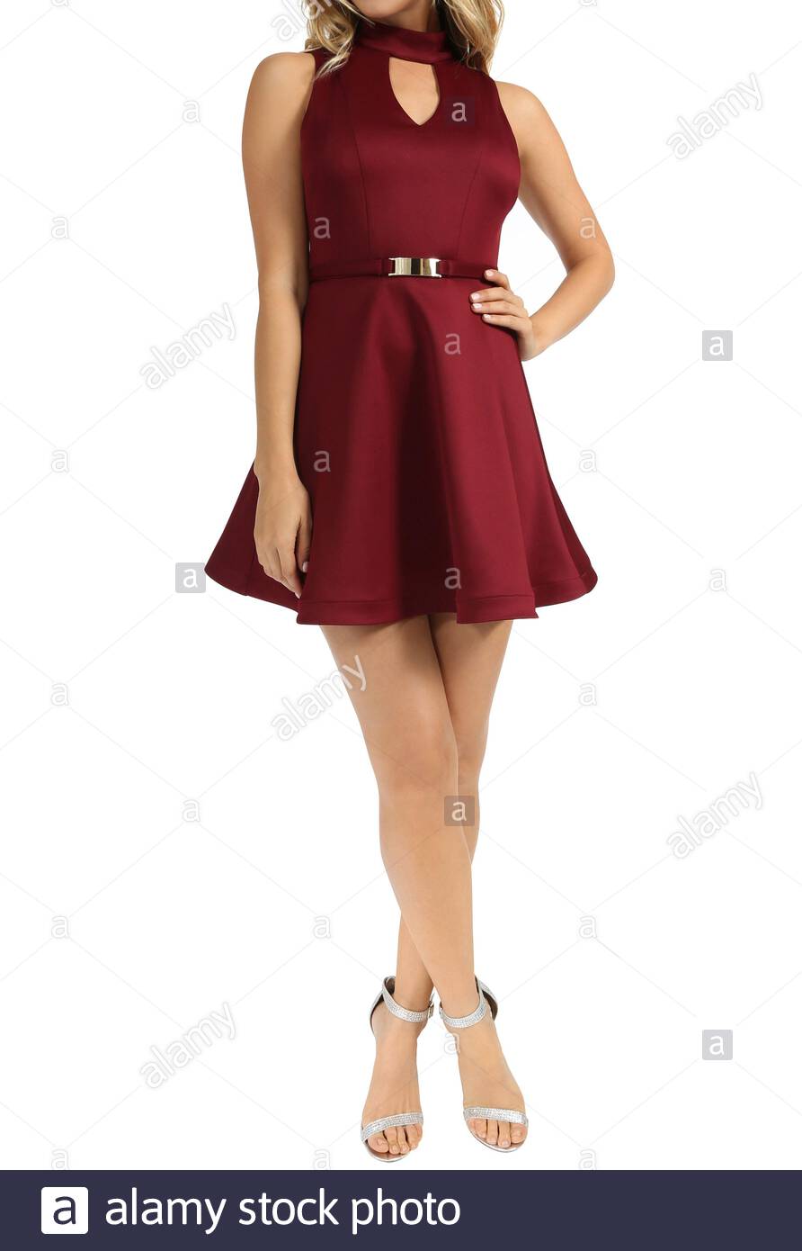 red short frock dress