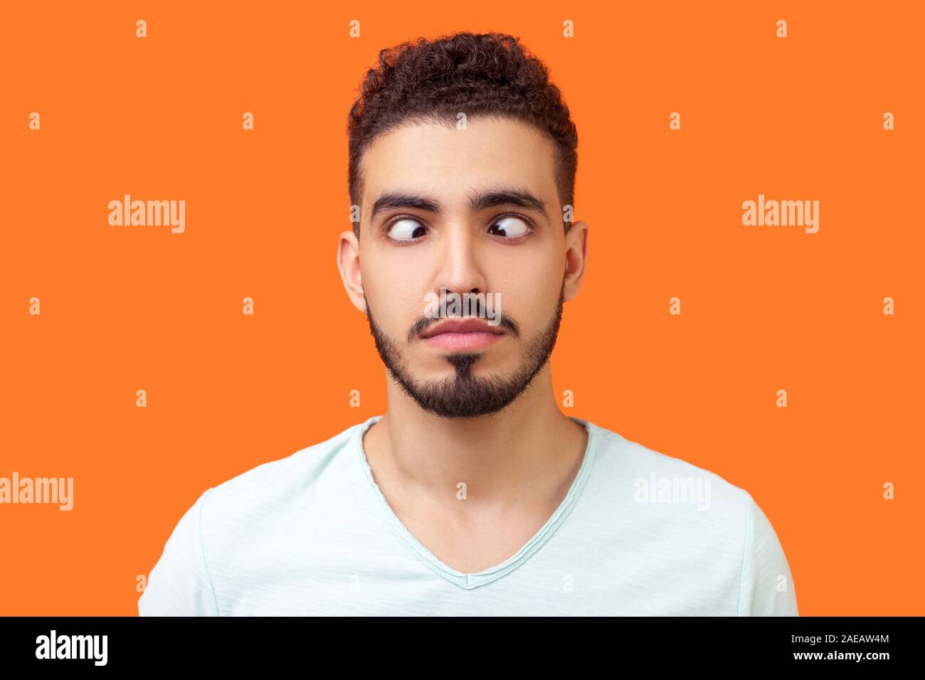 Cross eyed man funny face hi-res stock photography and images - Alamy
