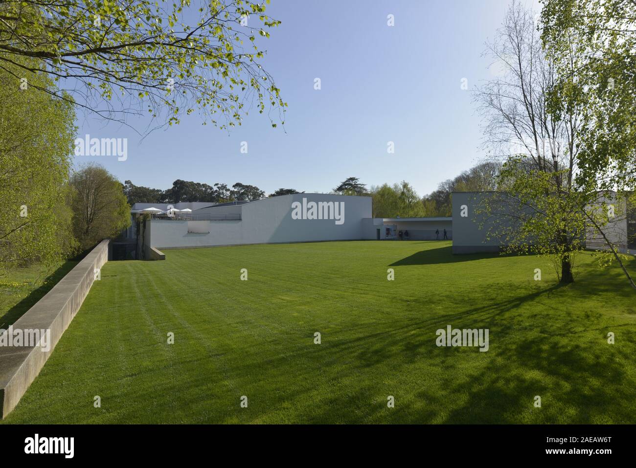 Fundação de Serralves (Serralves Foundation) in Porto, Portugal. The building that houses the Modern Art Museum was designed by Siza Vieira. Stock Photo