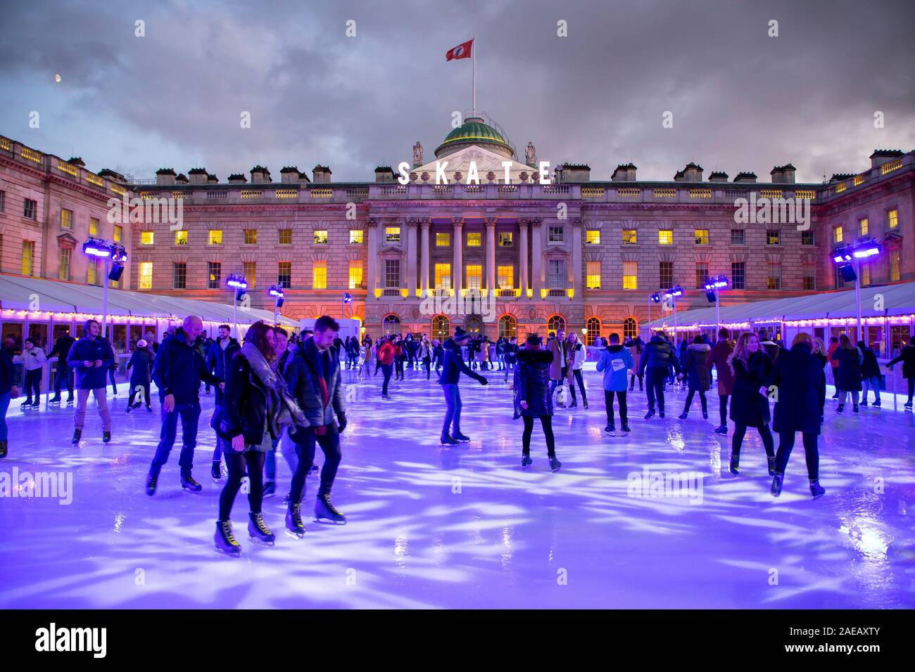 Ice rink at Somerset House, Somerset House Ice Rink, Christmas season ...