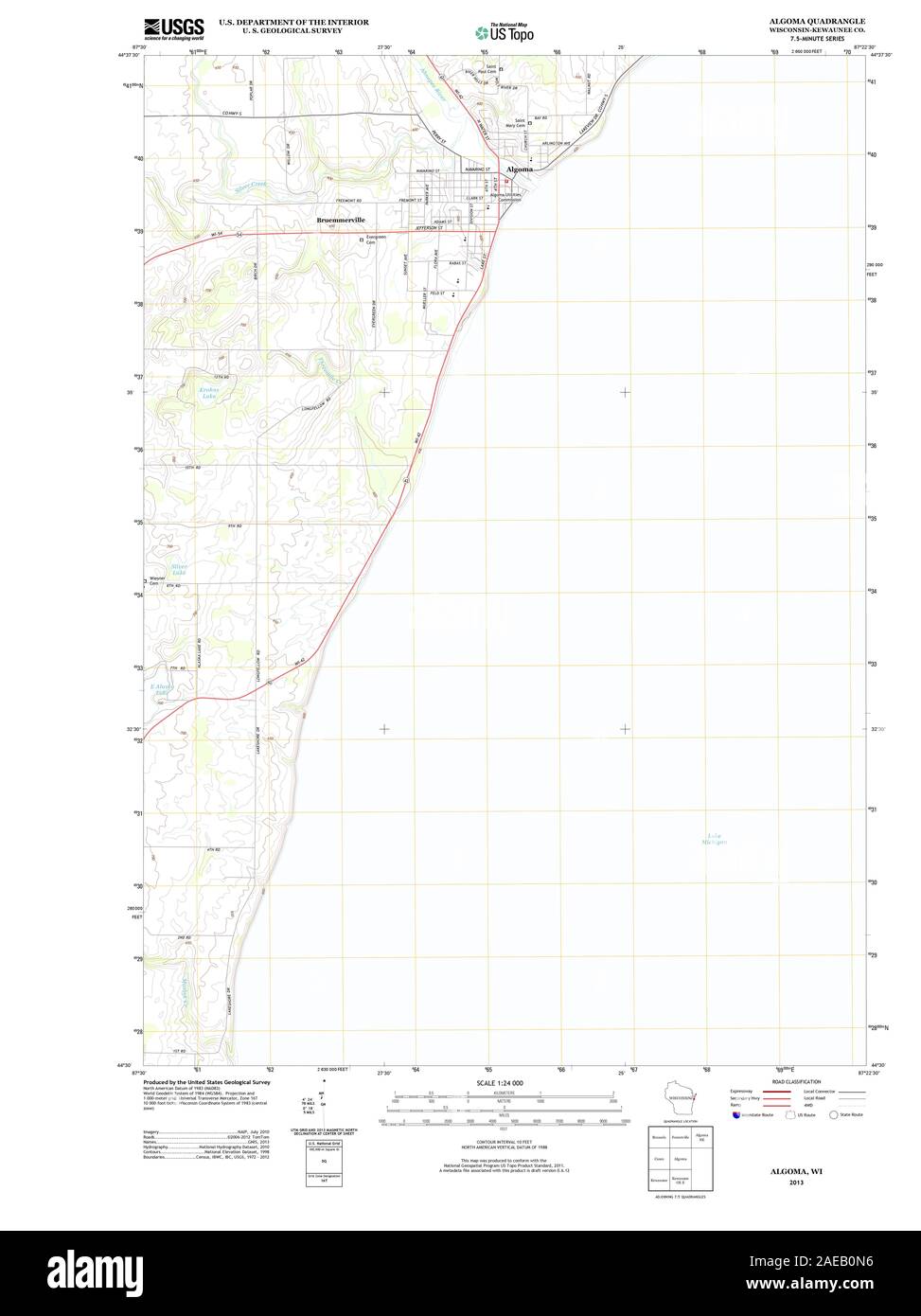 Map of algoma hi-res stock photography and images - Alamy