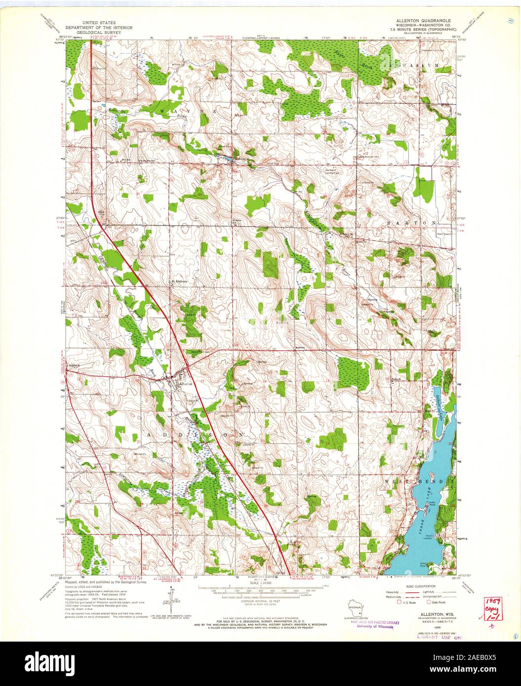 WI Allenton 500012 1959 24000 Restoration Stock Photo Alamy