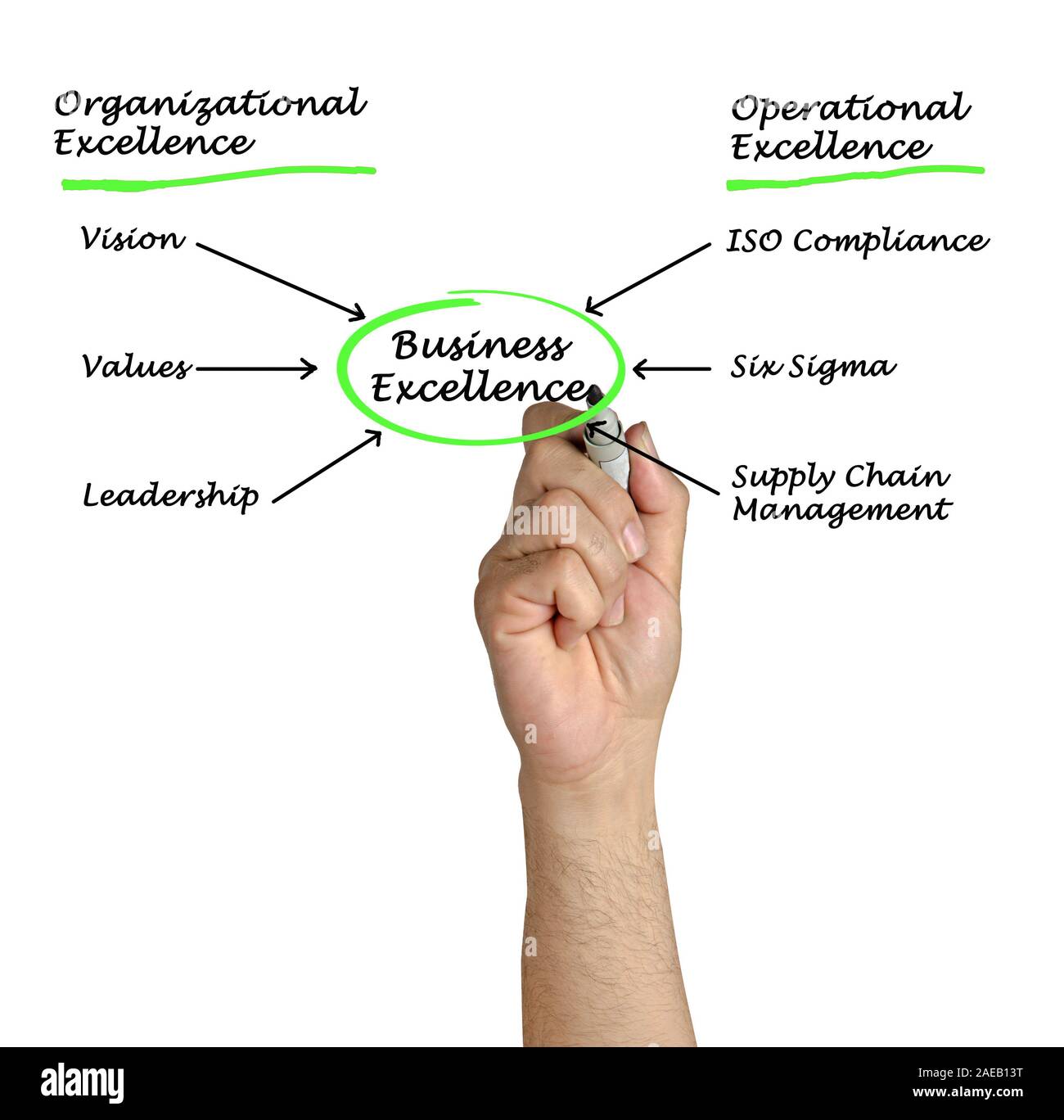 Diagram of business excellence Stock Photo