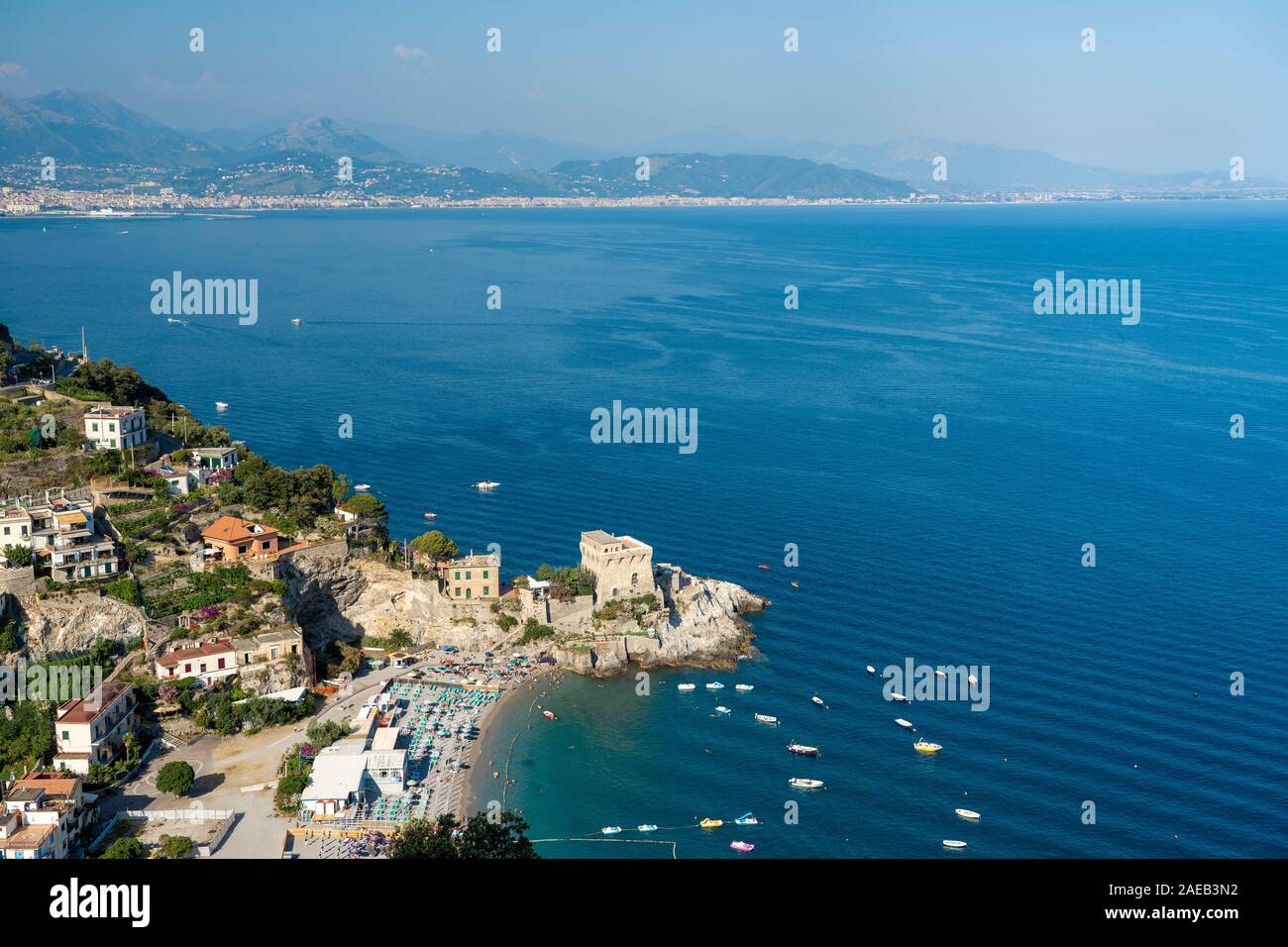 Costiera Amalfitana, Salerno, Campania, Southern Italy: the coast at summer (July). Erchie Stock Photo