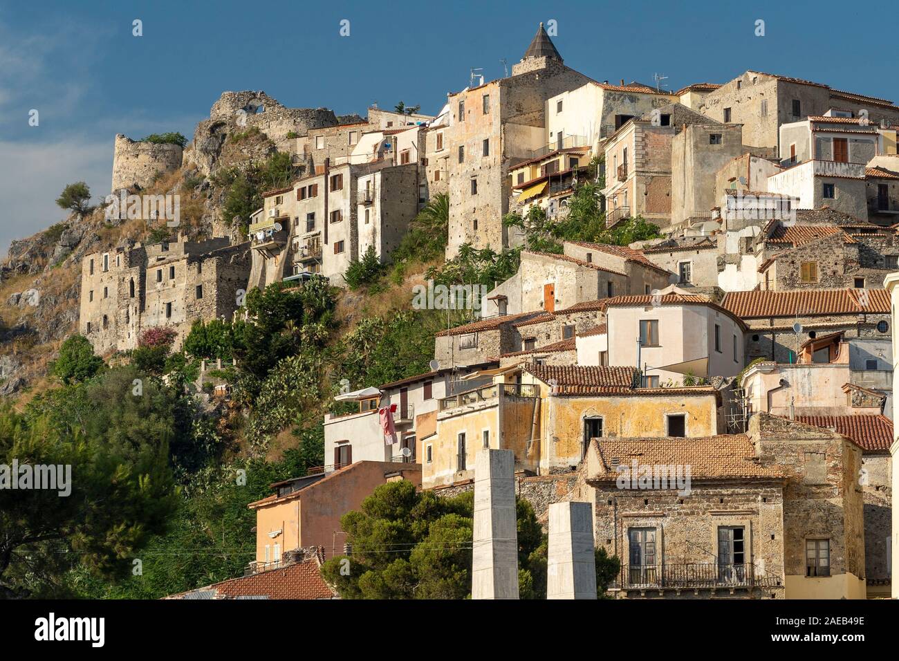 Scalea, Cosenza, Calabria, Southern Italy: panoramic view of the ...